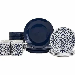 Food Network Bjorn Navy 16-Pc. Dinnerware Set