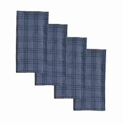 Food Network Blue Check Woven Dinner Napkin 4-Pk.