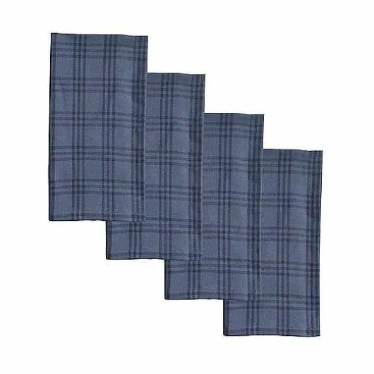 Food Network Blue Check Woven Dinner Napkin 4-Pk.