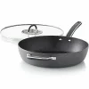 Food Network 12-In. Hard-Anodized Nonstick Space Saving Saute Pan With Lid