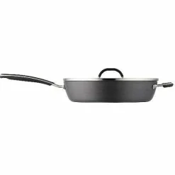 Food Network 12-In. Hard-Anodized Nonstick Space Saving Saute Pan With Lid