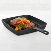 Food Network 9.8-In. Pre-Seasoned Cast-Iron Grill Pan