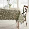 Food Network Khaki Leaves Tablecloth