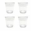 Food Network 4-Pc. Clear Textured Acrylic Double Old-Fashioned Glass Set