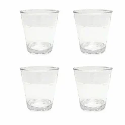 Food Network 4-Pc. Clear Textured Acrylic Double Old-Fashioned Glass Set