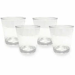 Food Network 4-Pc. Clear Textured Acrylic Double Old-Fashioned Glass Set