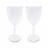Food Network 2-Pc. Clear Textured Acrylic Wine Glass Set