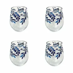 Food Network 4-Pc. Mediterranean Acrylic Stemless Wine Glass Set