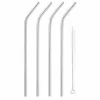 Food Network 5-Pc. Stainless Steel Reusable Straw & Cleaning Brush Set