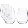 Food Network Signature 4-Pc. Crystal Stemless Red Wine Glass Set
